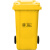 纽仕达 240L带轮加厚医疗垃圾桶黄色环保医疗桶医院诊所多场景适用大垃圾桶（图案可定制）
