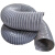 恒盾达 工业PVC灰色带钢丝软管 木工吸尘软管塑料风管波纹软管集尘排气管备件 内径60MM10米价厚0.8MM 