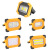 圣菲火LED高亮太阳能投光灯USB充电移动便携强磁吸附应急照明手提灯 30颗LED，内置锂电池+USB+彩盒+太阳能+强