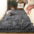 芍萌地毯卧室大面积满铺加厚客厅床边毯少女房间毛绒撸猫感柔和 浅灰色 40x120/厘米