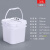 2L白色塑料桶方形带盖加厚正方形便携小水桶2升桶 5L白色 正方形