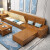 卧派 实木沙发客厅 现代中式木沙发小户型可储物 精品家具 20gk 四人+贵妃+茶几(颜色备注)