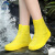 阿力牛 AZF87 双层鞋底防水雨鞋套 加厚耐磨防滑鞋套 黄色中筒 M(34-36码) 