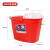 加厚地拖桶老式红色拖地桶拖把桶墩布桶手压挤水桶清洁桶 3809【大号】拖地桶