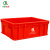 水共王俞 加厚塑料物流周转箱 零件盒 物料箱 分类筐 工具箱 储物 红色 A4410*305*147mm