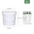 塑料桶圆桶带盖油漆桶空胶桶级密封桶5L小水桶白色手提涂料桶 8L-白色加厚带盖有提手