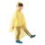 坚冠  雨衣/雨披 适合1.1-1.4米 PVC徒步垂钓旅游防飞沫防唾液飞溅简易防护服 均码 黄色 （4件装）