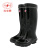 双安 工矿靴 BX002 长筒36cm 42码 带反光条 橡胶材质 矿用雨靴 防滑耐磨舒适