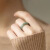 DidiZoo翡翠戒指冰种绿色飘花戒指戒圈玉扳指男女款玉石指环时尚情侣对戒 翡翠指环(满油青) 15圈(内径)