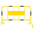 飓程 铁马护栏 道路交通施工移动临时围栏 警示隔离栏 黄黑1.2*2m带牌 单位：件