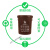 上海垃圾分类垃圾桶大号干垃圾湿垃圾户外圆形咖啡色棕色厨房物业Y80951 蓝色60升有盖可回收