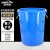 金诗洛 加厚塑料圆桶 蓝色无盖280L 大容量圆形收纳桶酒店厨房垃圾桶 KT-358