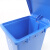 冰禹 BY-7549 分类连体塑料垃圾桶 脚踏脚踩式连体塑料桶垃圾箱 蓝色20L可回收物