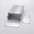 铝合金外壳铝型材盒子分体铝壳电路板壳电池盒壳体开孔定制69*35 氧化白色100mm