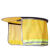 套在安全帽上的工地施工遮阳套防晒帽子夏季透气板折叠帽檐罩通用 浪漫黄[ 冰袖]加大加宽有拉