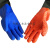 加长防水手套工作耐磨加厚防滑长袖防油耐酸碱橡胶胶皮水产 70cm蓝色松紧款(布里) XL