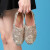 汤姆斯（Tt＆Mm）女鞋2024夏季新款一脚蹬镂空透气布鞋软底轻便防臭懒人百搭休闲鞋 金色 39