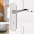 得力 塑钢门锁 不锈钢浴室门锁 无钥匙卫生间门锁塑钢铝合金门锁把手 DLcyq103