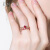 【专柜同款】ENZO珠宝 茜茜公主系列玫瑰金色18K金红宝石&钻石戒指女戒 12号