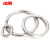 冰禹 不锈钢圈焊接钢环 实心圆环O型环 M3×20（10个）BK-15