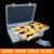 手提塑料盒储物盒多格双层乐高玩具积木样品零件收纳盒维修工具盒 217橙色双层