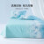 水星家纺100%纯棉床单夏季单双人单件适合裸睡被单床罩230x245cm星蓝