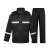 久匀 外卖骑手摩托车防暴雨雨衣 交通反光警示 分体式雨衣套装 黑色双杠反光套装 XXXL码(180-185)