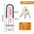 者也 U型锁 标准款黑色（350）3把钥匙  商铺店面防盗锁双开门锁
