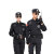 雨林军  保安制服工作服套装男款特训作训安保物业服冬款黑色   冬长套装+标志   单位：套  黑色 160cm 