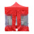 普舍（PUTSCHE）户外遮阳篷防雨防晒雨棚临时检查帐篷 红色2*2M四面透明围布	