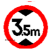 交通标志牌 限高牌4.5米 2.2米 3米 4米 5米路牌指示牌警示牌铝牌 带配件40圆(3.5米)