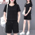 俞兆林运动套装短袖女夏季2024新款洋气减龄冰丝休闲宽松薄款透气短裤 粉色 M(80-95斤)