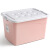 庄太太 170L粉红色 透明收纳箱玩具杂物收纳盒衣服整理盒塑料带轮ZTT-9104