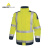 代尔塔 404011 荧光可视工作服防寒大衣款黄色+藏青色XXL码1件装