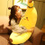 萌萌猪 毛绒玩具女生香蕉长条枕玩偶公仔大娃娃抱枕床可爱睡觉生日礼物 叶子香蕉（没有叶子） 60cm（有拉链）