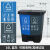 垃圾分类厨房垃圾桶带盖子大号商用脚踩脚踏式厨余双桶 20L加厚款咖啡黑干湿垃圾