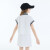 Kappa Kids卡帕童装女童polo领休闲套装儿童新款夏装短袖半身裙两件装 白色 120cm 适合身高110-120
