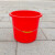 好运马 大号红色水桶塑料桶加厚带盖子手提圆桶清洁桶 无盖款12L（普厚）