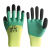 2-12双装劳保手套耐磨防滑防护发泡工地橡胶透气加厚手套批发 绿色透气加强指 12双装
