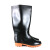 德威狮 耐酸碱高筒雨靴雨鞋防化靴雨鞋水鞋防滑耐油靴水鞋 黑色 40
