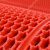 海斯迪克 HK-596 内六角镂空隔水垫 游泳池防滑垫PVC耐磨型地垫地毯 红色1.2m宽×15m(整卷)