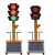 定制移动太阳能红绿灯警示灯十字路口道路施工指示灯箭头通信 30012A90型升降款 300四
