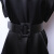 简约大气黑色宽腰封女装饰搭裙子半身裙超宽腰带时尚皮带韩版潮 黑色 宽度约4.8厘米 115cm