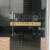 办公室玻璃门腰线透明磨砂镂空贴膜彩色小心玻璃贴纸提示贴防撞条 金红色 表面金色拉丝纹理 100x12cm
