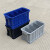 塑料分格箱加厚长方形零件盒带盖可拆车载收纳螺丝盒工具盒周转箱 四格箱+可拆卸隔板+黑色