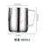 烧杯水杯 不锈钢量杯大容量带刻度计量烧杯烘焙量杯耐高温带毫升刻度杯HZD约巢 拉花杯(900ml)