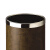 南 GPX-43 南方圆形单层垃圾桶 镜钢圈 黄褐色皮 商用客房无盖垃圾桶带活动钢圈 房间桶 果皮桶