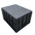 金诗洛 K6078 防静电周转箱黑色塑料收纳箱ESD电子零件元件盒物料胶框 545*420*150
