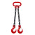 牛人 羊角钩 链条索具锰钢链条吊钩吊具 2吨0.5米2腿羊角钩 