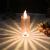 以典LED电子蜡烛创意婚礼生日婚庆场地布置道具圣诞节万圣节蜡烛 6.5*15.5CM 齿轮带底座粉色